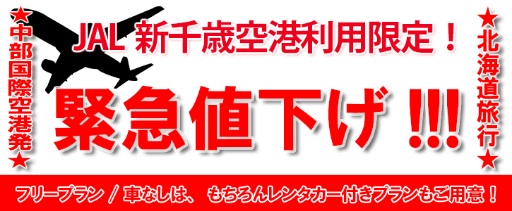 中部発 新千歳空港利用限定 JALで行く｜ 値下げ断行 北海道旅行